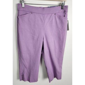 Signature Slimming by Christopher & Banks Sz. 10P Purple Modern Fit Capri NWT